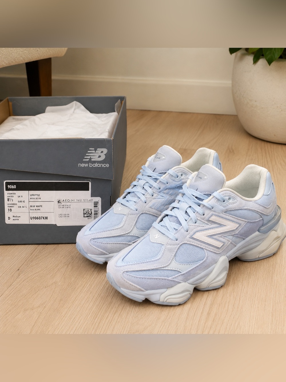 New Balance 9060 Oxford Blue Sea Salt Unisex M8.5 W10 New in Box